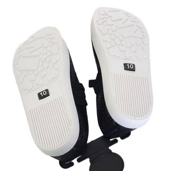 2 FOR $5 SALE Lilly of New York Black Sequined Slip On Sneakers Size 10 - Picture 7 of 9